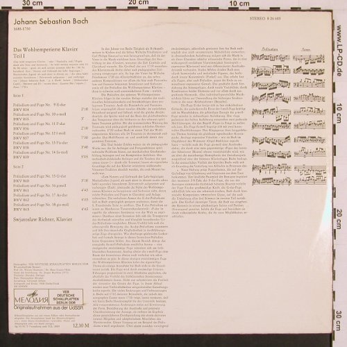 Bach,Johann Sebastian: Das Wohltemperierte Klavier, Eurodisc / Melodia(8 26 603), DDR, 1975 - LP - L9733 - 8,00 Euro