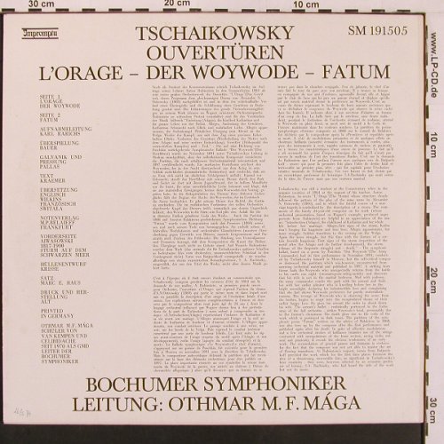 Tschaikowsky,Peter: Ouvertüren, L'Orage, Der Woywode, Impromptu(SM 191505), D,  - LP - L9736 - 6,50 Euro