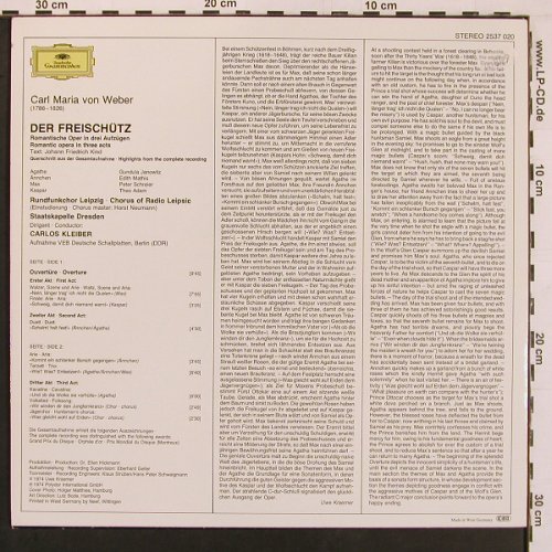 Weber,Carl Maria von: Der Freischütz-Querschnitt, Deutsche Gramophon(2537 020), D, 1974 - LP - L9737 - 7,50 Euro