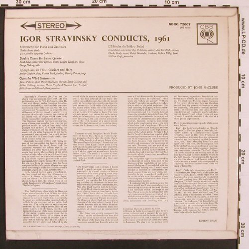Strawinsky,Igor: Conducts, 1961, vg+/vg+, CBS(SBRG 72007), UK, 1961 - LP - L9739 - 8,00 Euro