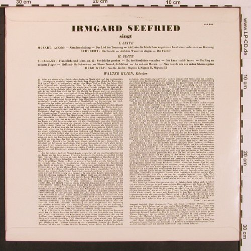 Seefried,Irmgard: singt Mozart, Schubert, Schum.,Wolf, Concert Hall(M-2382), F, VG-/m-,  - LP - L9740 - 5,00 Euro