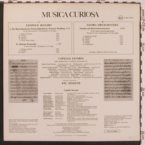 Mozart,Leopold / Druschetzky: Musica Curiosa, Hungaroton(SLPD 12874), H, 1987 - LP - L9748 - 9,00 Euro