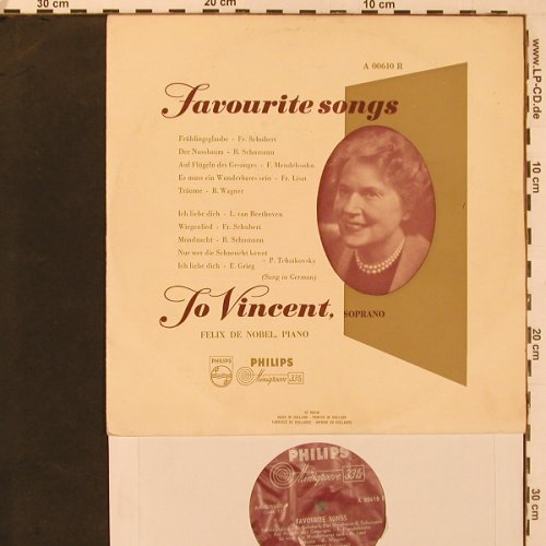 Vincent,Jo: Favourite songs, vg+/m-, Philips (A 00610 R), NL Typ: LP Best.-Nr.: L9757 Preis: 7,50 Euro