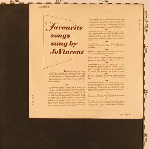 Vincent,Jo: Favourite songs, vg+/m-, Philips(A 00610 R), NL,  - LP - L9757 - 8,00 Euro