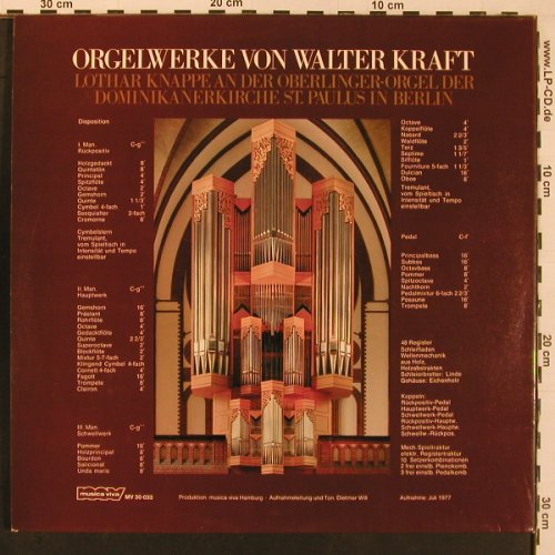 Kraft,Walter: Orgelwerke von, Foc, musica viva (MV 30-033), D, 1977 Typ: LP Best.-Nr.: L9763 Preis: 9,00 Euro