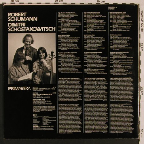 Schumann,Robert / Schostakowitsch: Trio d-moll op.63 / Trio Nr.2 op.67, Harmonia Mundi(DMR 2010 A), D, Foc, 1986 - LP - L9765 - 9,00 Euro