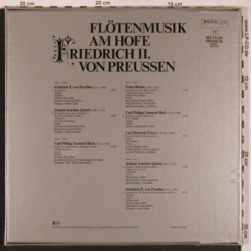 V.A.Flötenmusik am Hofe FriedrichII: von Preussen, 8 Tr., Box, FS-New, Acanta (40.23 505), D, 1982 Typ: 2LP Best.-Nr.: L9775 Preis: 17,50 Euro