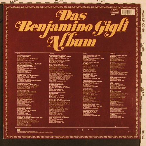 Gigli,Benjamino: Belcanto Italiano,Foc, EMI(1011943), D,  - 2LP - L9778 - 7,50 Euro