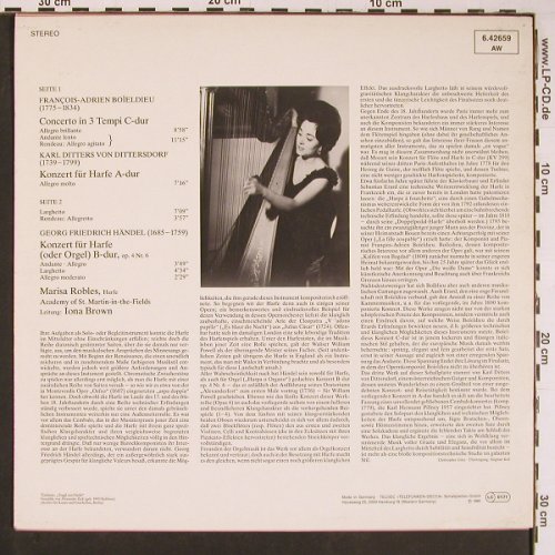 V.A.Harfenkonzerte: Boieldieu, Dittersdorf, Händel, Decca (blue) (6.42659 AW), D, 1980 Typ: LP Best.-Nr.: L9791 Preis: 7,50 Euro