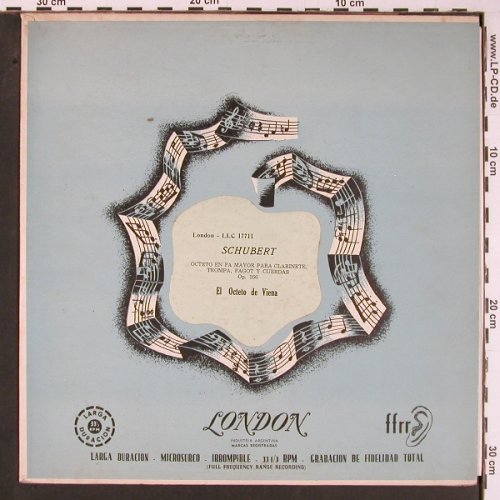 Schubert,Franz: Octeto en MayorPara Clarinete,op16, London (LLC 17711), US,vg+/vg+ Typ: LP Best.-Nr.: L9799 Preis: 8,00 Euro
