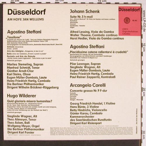 V.A.Düsseldorf -Am Hofe Jan Willems: Steffani, Wilderer, Schenk, Corelli, Orbis (92 911), D Typ: LP Best.-Nr.: L9802 Preis: 7,50 Euro