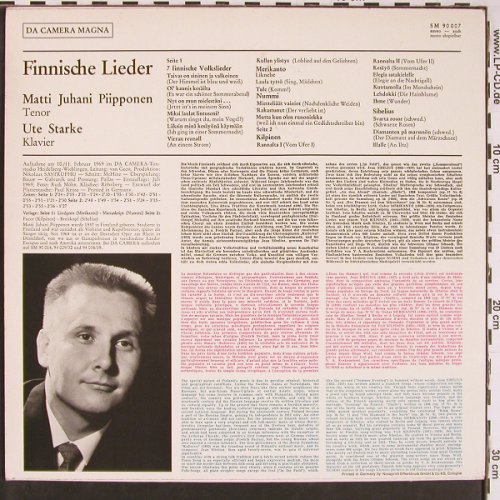 Piipponen,Matti Juhani: Finnische Lieder, Ute Starke Klavie, Da Camera Magna (SM 90 007), D, 1969 Typ: LP Best.-Nr.: L9808 Preis: 9,00 Euro