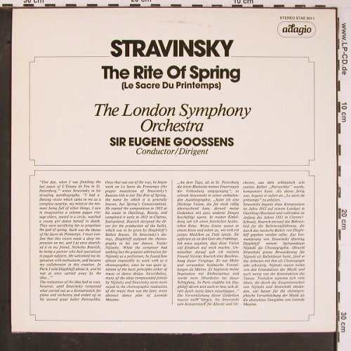 Strawinsky,Igor: The Rite of Spring, Adagio(STAE 2011), D,  - LP - L9812 - 7,50 Euro
