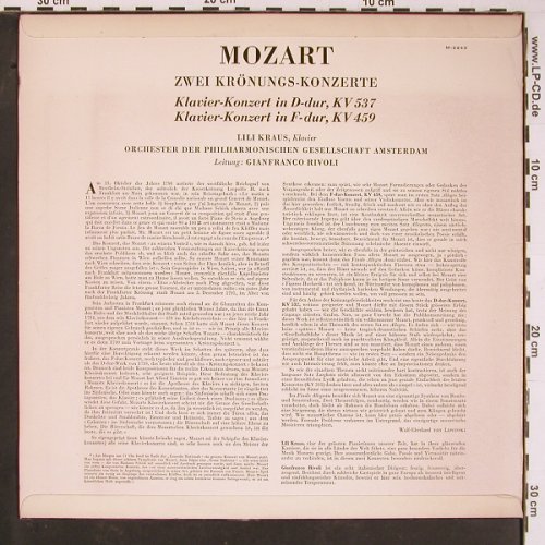 Mozart,Wolfgang Amadeus: Zwei Krönungs-Konzerte,KV 537,459, Concert Hall (M-2243), vg+/m- Typ: LP Best.-Nr.: L9815 Preis: 6,00 Euro