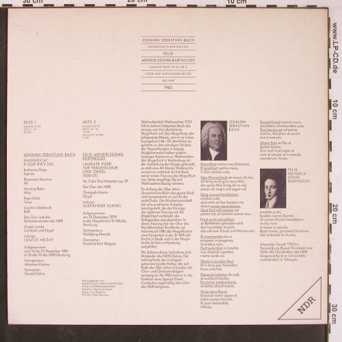 Bach,Johann Sebastian/MendBartholdy: Magnificat D-Dur BWV 243/Laudate Pu, NDR(F 668 119), D, 1982 - LP - L9819 - 10,50 Euro