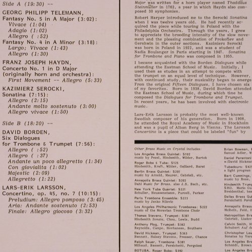 Sauer,Ralph: Telemann, Haydn, K.Serocki, Borden, Crystal (S 384), US, 1978 Typ: LP Best.-Nr.: L9823 Preis: 7,50 Euro