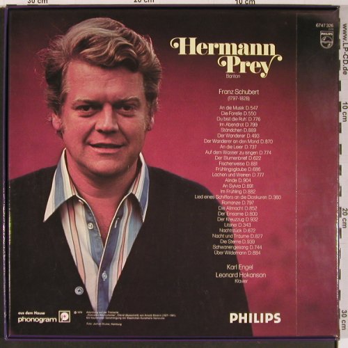 Schubert,Franz: An die Musik, Schubert Lieder, Box, Philips (6747 326), NL, 1974 Typ: 2LP Best.-Nr.: L9825 Preis: 7,50 Euro