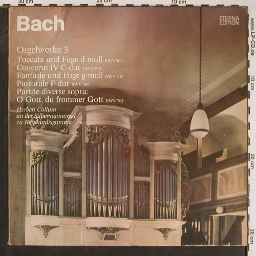 Bach,Johann Sebastian: Orgelwerke 3, Eterna(8 25 601), DDR, Ri, 1976 - LP - L9851 - 7,50 Euro