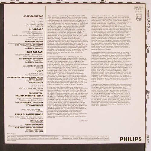 Carreras,Jose: Verdi Puccini Rossini Donizetti, Philips(6527 193), NL, 1982 - LP - L9858 - 7,50 Euro