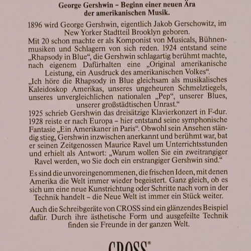 Gershwin,George: Rhapsody In Blue / Ein Amerikaner.., Cross, Vol.2 (420 215-1), D Lim.Ed., 1985 Typ: LP Best.-Nr.: L9879 Preis: 7,50 Euro