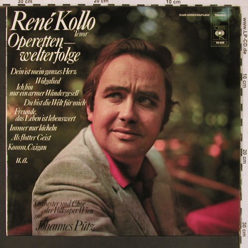 Kollo,Rene: Operetten-Welterfolge, CBS (62 298), D, DSC, 1973 Typ: LP Best.-Nr.: L9902 Preis: 7,50 Euro