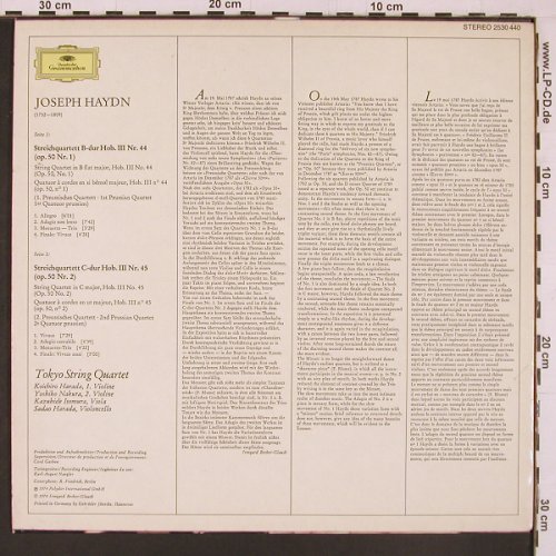 Haydn,Joseph: Preussische Quartette op.50 1&2, D.Gr. (2530 440), D, Muster, 1974 Typ: LP Best.-Nr.: L9909 Preis: 7,50 Euro
