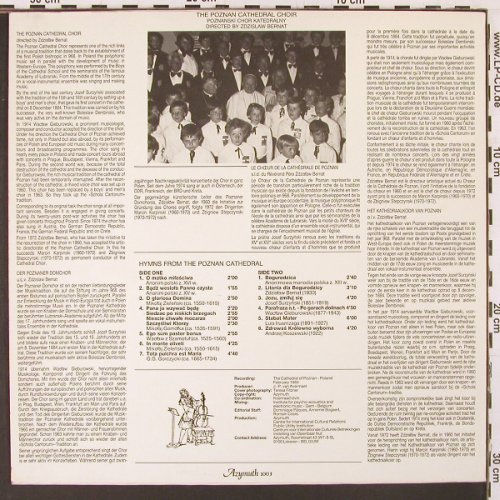 Poznan Cathedral Choir: Hymns From The Poznan Cathedral, Azymuth (1003), B, 1.1/vg-, 1984 Typ: LP Best.-Nr.: L9929 Preis: 5,00 Euro