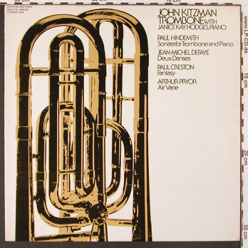Kitzman,John / Janice Kay Hodges: Trombone / Piano, Crystal Records(S 386), US, 1981 - LP - L9934 - 9,00 Euro