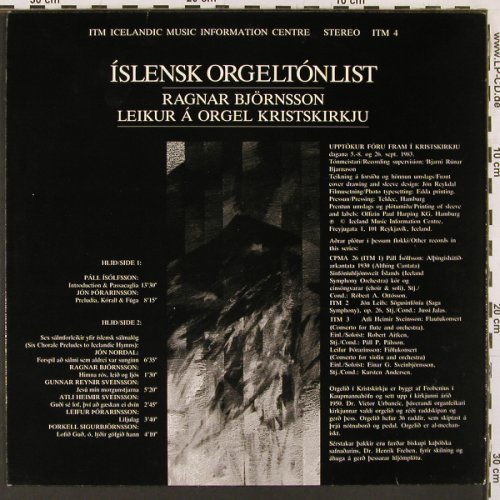 Jörnsson,Ragna: Islensk Orgeltonlist, m /vg+, ITM (4), D, 1984 Typ: LP Best.-Nr.: L9938 Preis: 9,00 Euro