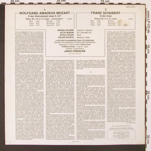 Mozart,Wolfgang Amadeus / Schubert: Messe C-Dur K317 / Messe No.2, Hungaroton (SLPD 12513), H, 1984 Typ: LP Best.-Nr.: L9943 Preis: 7,50 Euro