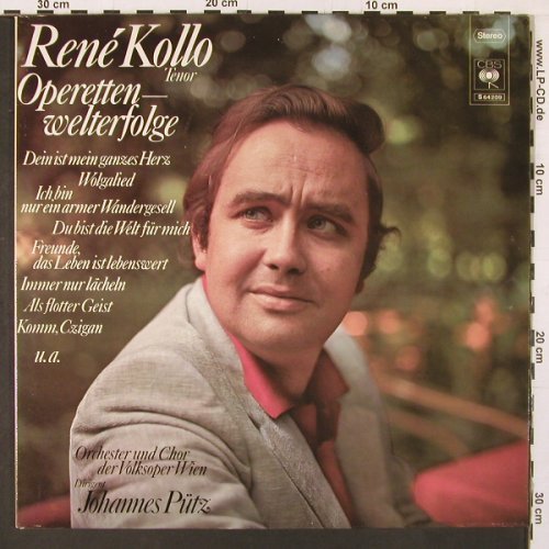 Kollo,Rene: Operetten-Welterfolge, Foc, CBS (S 64209), D, 1973 Typ: LP Best.-Nr.: L9948 Preis: 6,00 Euro
