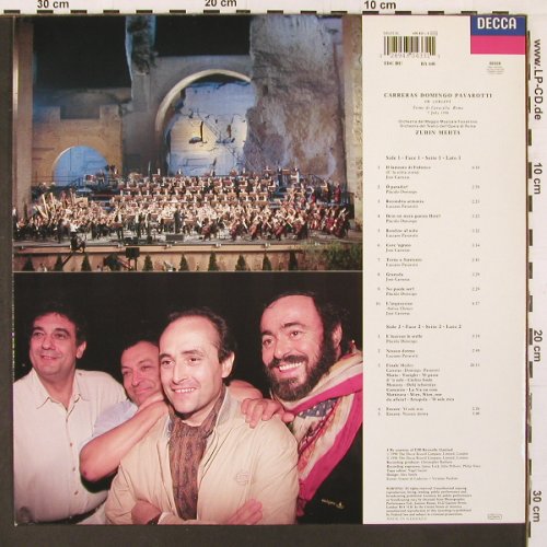 Carreras / Domingo / Pavarotti: In Concert-Mehta, Decca(430 433-1), D, 1990 - LP - L9949 - 6,00 Euro