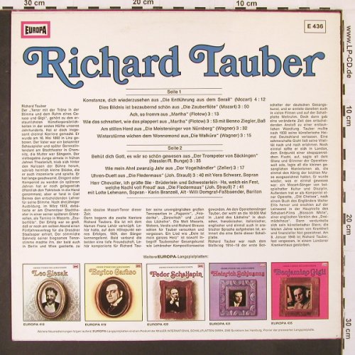 Tauber,Richard: Grosse Stimmen des Jahrhunderts, Europa(E 436), D,  - LP - L9952 - 6,00 Euro