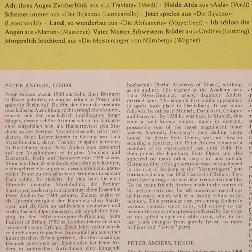 Anders,Peter: Tenor - Verdi Leoncavallo, Deutsche Grammophon (LPE 17 091), D, m-/vg+, 1957 Typ: 10" Best.-Nr.: L9987 Preis: 6,00 Euro