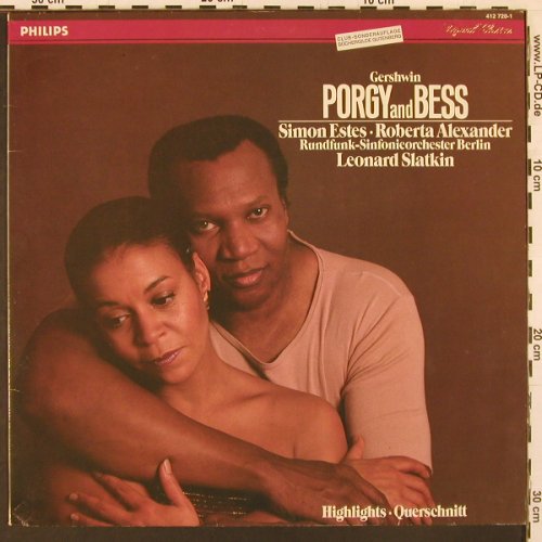 Gershwin,George: Porgy and Bess - Querschnitt, Philips (412 720-1), NL, 1985 Typ: LP Best.-Nr.: L9994 Preis: 6,00 Euro