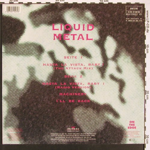 Liquid Metal: Hasta La Vista Baby !*2+1, BMG (4007196152793), D, 1992 Typ: 12" Best.-Nr.: B5909 Preis: 1,00 Euro