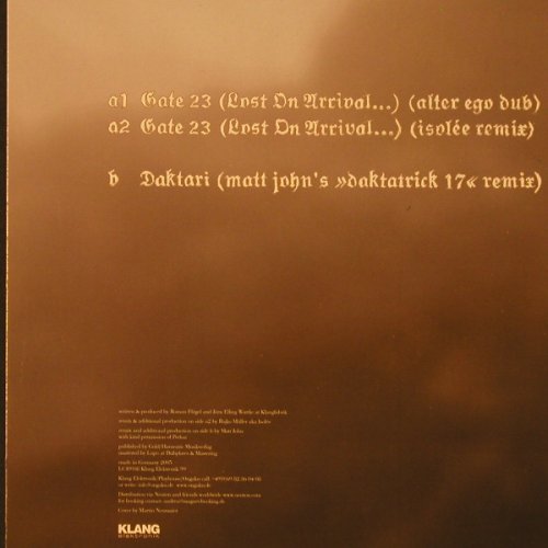 Alter Ego: Gate 23, dub/isolee rmx/Daktari, Klang Electronic(Klang99), D, 2005 - 12inch - F2243 - 6,00 Euro