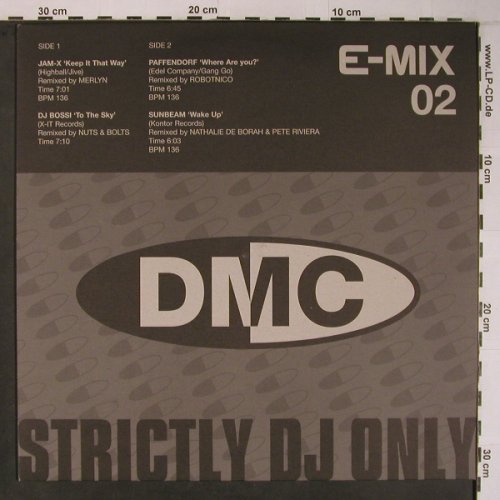 V.A.DMC E-Mix 02: Jam-X, DJ Bossi,Paffendorf,Sunbeam, DMC(EURO2), UK,  - 12inch - X6649 - 9,00 Euro