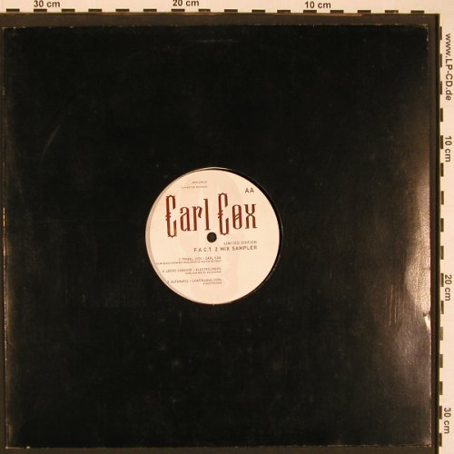 Cox,Carl: F.A.C.T. 2 Mix Sampler, one-sided, Ultimatum (Fact2), LC, 1997 Typ: 12" Best.-Nr.: X8481 Preis: 6,00 Euro