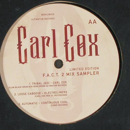 Cox,Carl: F.A.C.T. 2 Mix Sampler, one-sided, Ultimatum (Fact2), LC, 1997 Typ: 12" Best.-Nr.: X8481 Preis: 6,00 Euro