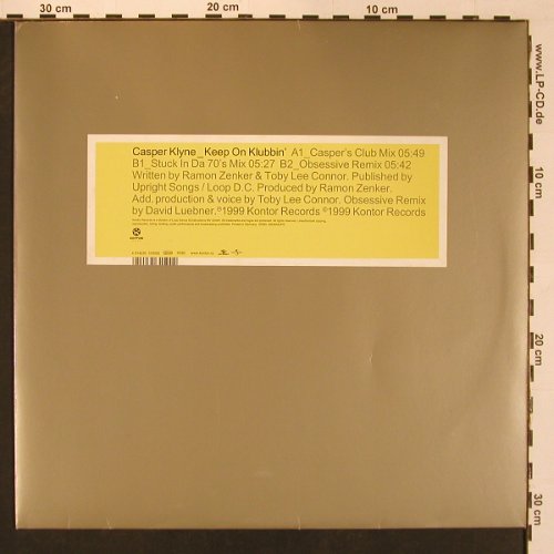 Klyne,Casper: Keep on Klubbin'*3, Kontor (K090), D, 1999 Typ: 12" Best.-Nr.: X8791 Preis: 3,00 Euro