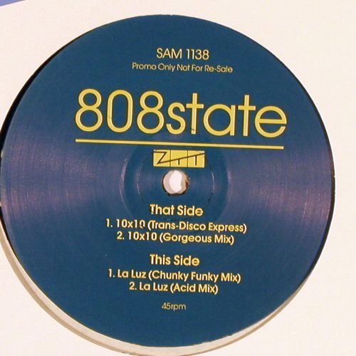 808 State: 10x10 *2 / La Luz *2, ZTT, Promo(SAM 1138), D,  - 12inch - X9321 - 5,00 Euro