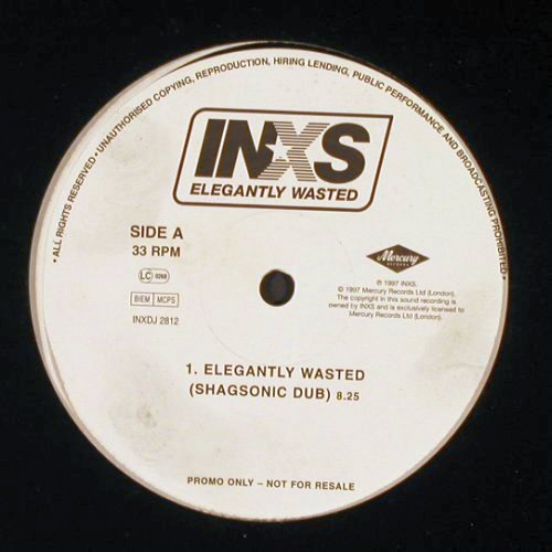 INXS: Elegantly Wasted*3,Shagsonic dub, Mercury (INXDJ 2812), UK, Promo, 1997 Typ: 12" Best.-Nr.: X9614 Preis: 6,00 Euro