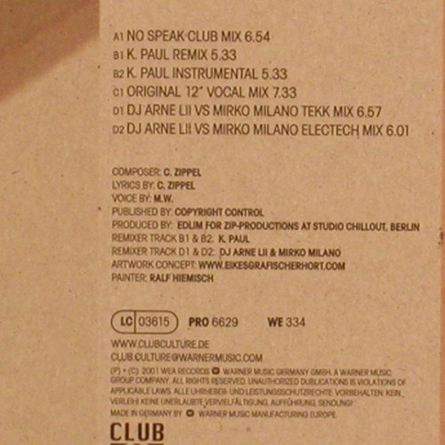 Edlim: Special Things*6, Club Culture (PRO 6629), D, 2001 Typ: 12"*2 Best.-Nr.: X9642 Preis: 6,00 Euro