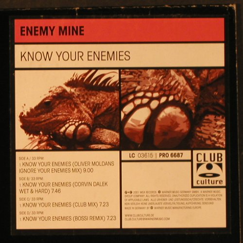 Enemy Mine: Know Your Enemy*4, LC, Club Culture(), D, 2001 - 12"*2 - X9700 - 6,00 Euro