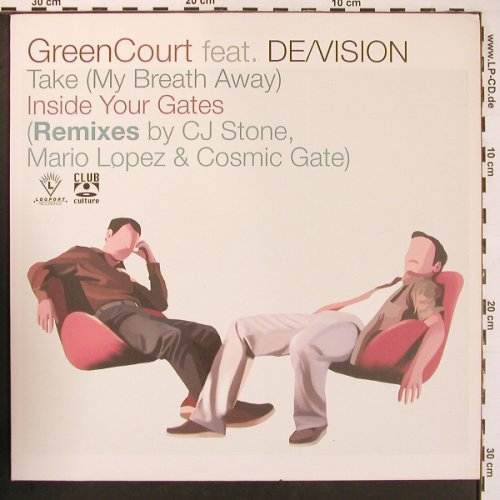 Green Court feat. De/Vision: Take(My Breath Away)*2+1 rmx, Logport (DMD LOG2005-R1), D, 2001 Typ: 12" Best.-Nr.: X9728 Preis: 5,00 Euro