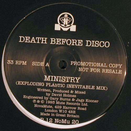 Death Before Disco / Scubadevils: Ministry / Celestrial Symphony mx, Novamute (P 12 NoMu 20), UK,Promo, 1993 Typ: 12" Best.-Nr.: Y153 Preis: 7,50 Euro