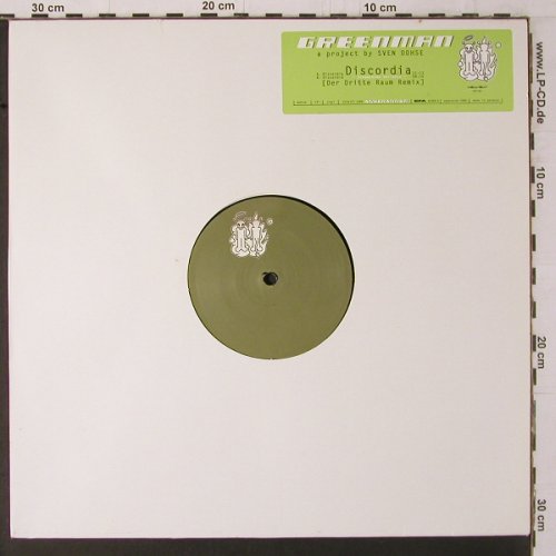 Greenman (Sven Dohse): Discordia *2, Der Dritte Raum Rmx, Superstition (2089), D, 1998 Typ: 12" Best.-Nr.: Y1726 Preis: 9,00 Euro