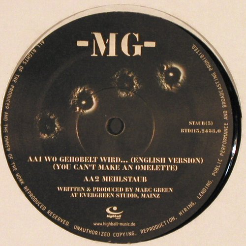 MG: Wo gehobelt wird..*2 / Mehlstaub, RTD (113.2458.0), D, 2000 Typ: 12" Best.-Nr.: Y2185 Preis: 4,00 Euro