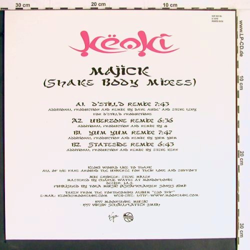 Kedki: Majick(Shake Body Mixes)*4, Moonshine (VGP 000146), EU, 1997 Typ: 12" Best.-Nr.: Y2547 Preis: 4,00 Euro